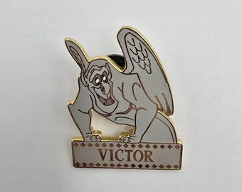 Vintage official Disney pin that shows Victor the gargoyle from The Hunchback of Notre Dame