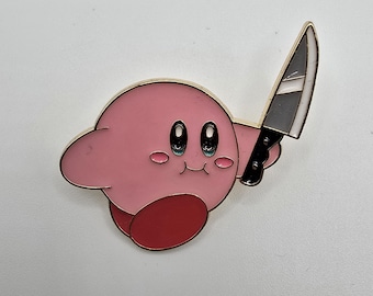 Kirby with a knife Pin