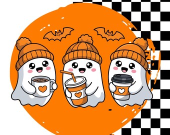 Paquete PNG de Halloween / 8 diseños de transferencia DTF / Fondo transparente / Descarga digital de 12 x 12 / Sublimación de camisetas de Halloween
