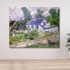 Vincent van Gogh Case ad Auvers Stampa artistica – Paesaggio post-impressionista (Download digitale)