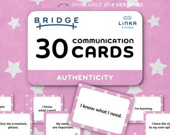 AAC Communication Cards for Teens & Adults | SEN ADHD Autism | Printable Pdf | Flashcards, Therapy Tools, Counselling | Bridge Authenticity