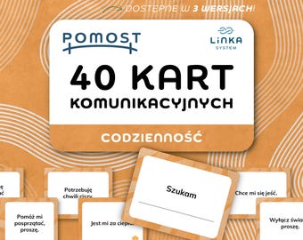 Karty Komunikacyjne AAC dla młodzieży i dorosłych | SPE, Adhd, Autyzm | PDF do druku | Wyrażanie emocji | Pomost | Codzienność