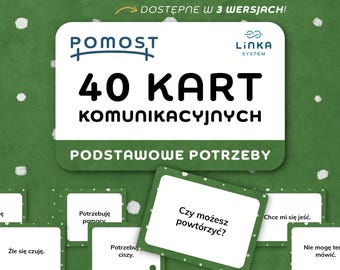 Karty Komunikacyjne AAC dla młodzieży i dorosłych | SPE, Adhd, Autyzm | PDF do druku | Wyrażanie emocji | Pomost | Podstawowe Potrzeby