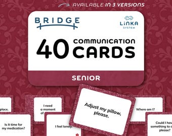 Cartes de communication CAA pour adultes | DREAM TDAH Autisme | PDF imprimable | Cartes mémoire, outils thérapeutiques, accompagnement | Bridge Sr