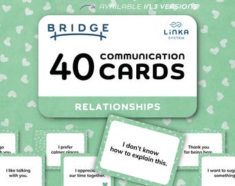 Cartes de communication CAA pour adolescents et adultes | DREAM TDAH Autisme | PDF imprimable | Cartes mémoire, outils thérapeutiques, soutien psychologique | Relations