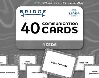 Cartes de communication CAA pour adolescents et adultes | DREAM TDAH Autisme | PDF imprimable | Cartes mémoire, outils thérapeutiques, accompagnement | Bridge Needs