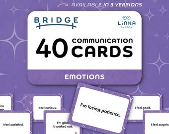 Cartes de communication alternative et améliorée (CAA) pour adolescents et adultes | DREAM TDAH Autisme | PDF imprimable | Cartes mémoire, outils thérapeutiques, soutien psychologique | Bridge Emotions