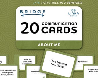 AAC Communication Cards for Teens and Adults | SEN ADHD Autism | Printable Pdf | Flashcards, Therapy Tools, Counselling | Bridge About me
