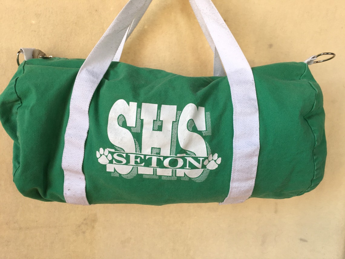 Vintage Seton High School duffle bag USA Etsy