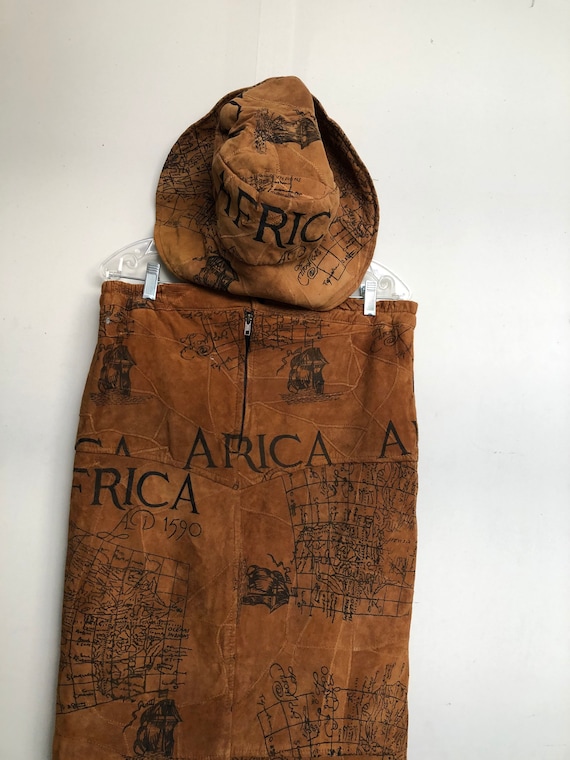 Vintage leather shirt and matching leather bucket
