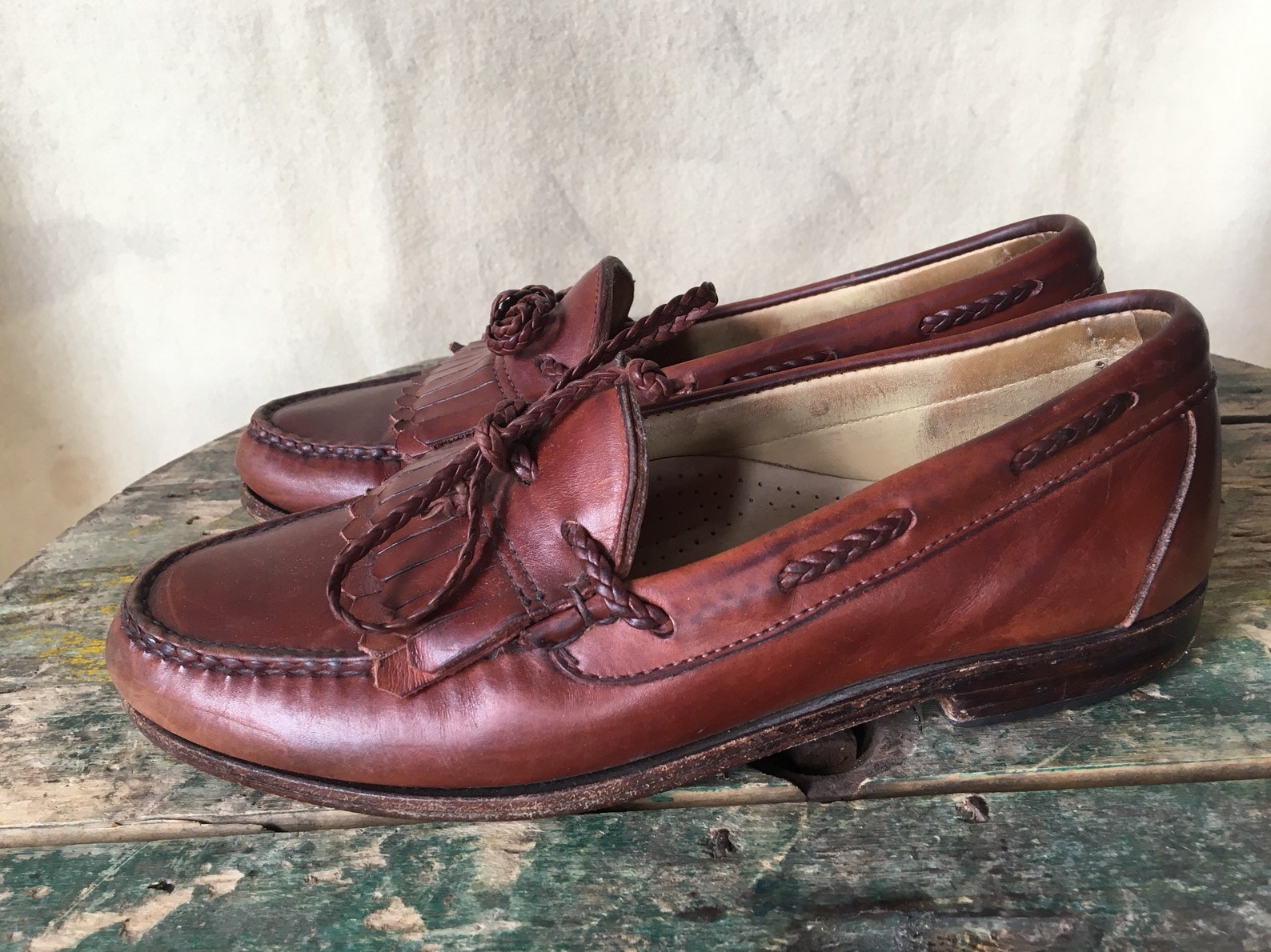 Vintage Allen Edmonds Woodstock leather loafers USA 7D | Etsy