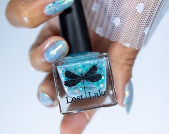 Snow Squall | Iridescent Flaky Crelly Nail Polish