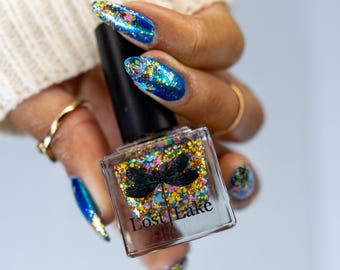 Petal Rain | gold multicolor glitter topper