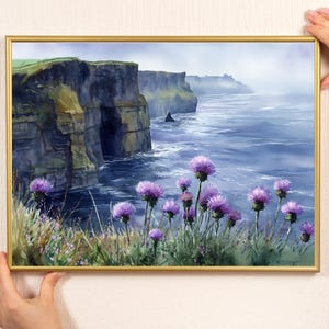 Cliffs of Moher Watercolor Print: Irish Coastal Art