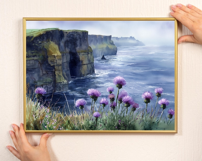 Cliffs of Moher Watercolor Print: Irish Coastal Art