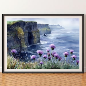 Cliffs of Moher Watercolor Print: Irish Coastal Art