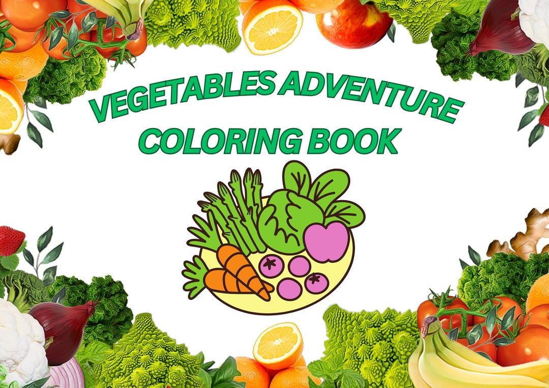Vegetable Adventure Vegetables Adventure Coloring Book - Etsy