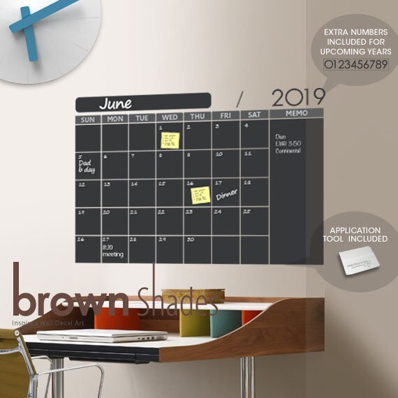 Moderne Tafel monatliche Kalender 2019 Verkauf  Etsy