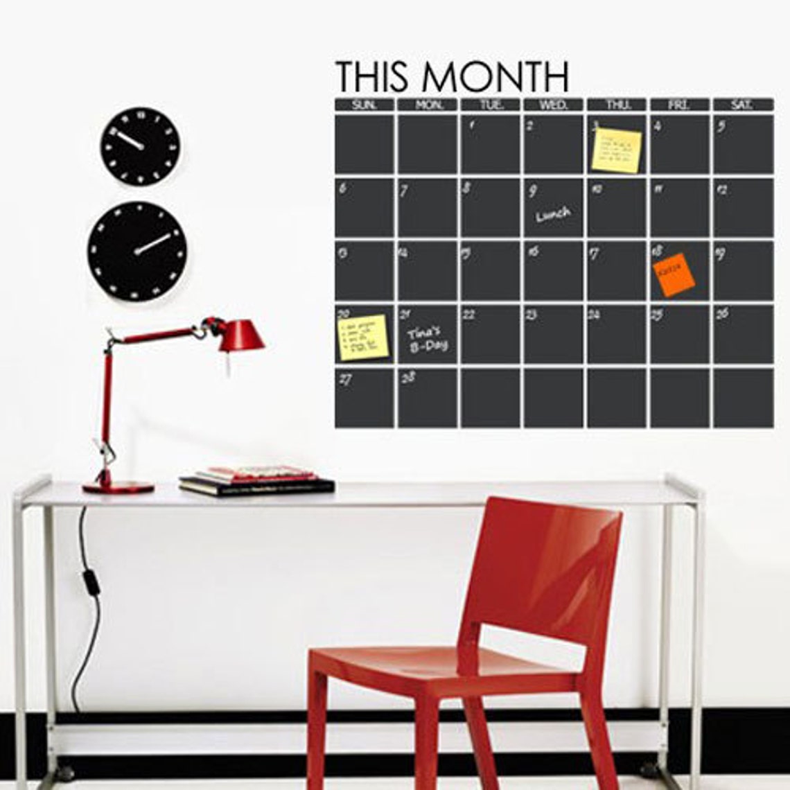 Chalkboard Wall Decal Monthly Planner Wall Chalkboard Etsy
