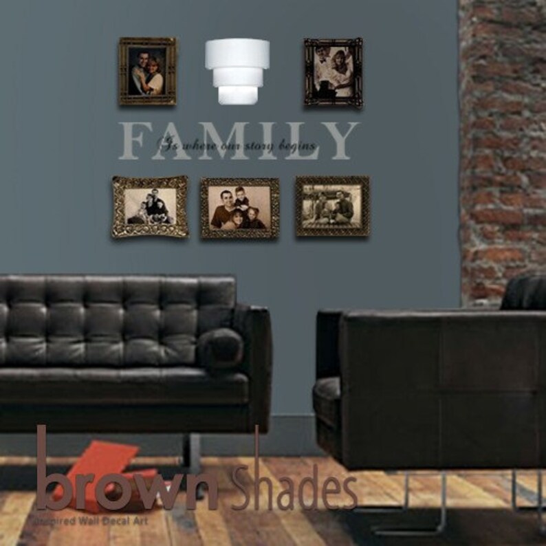 Family Is Where Our Story Begin Wall Vinyl Decal Etsy