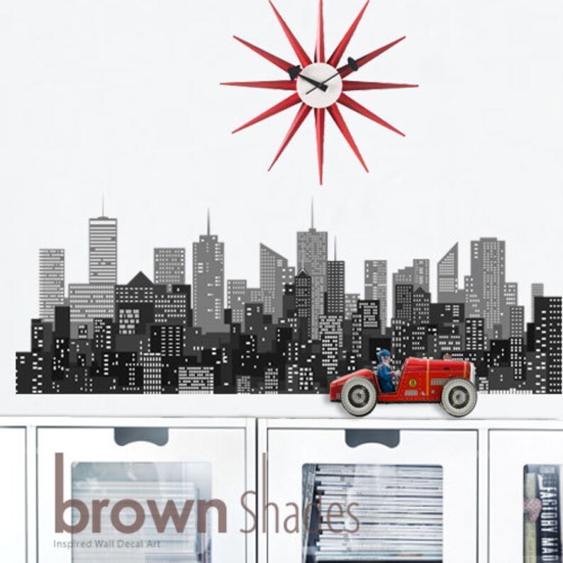 City Lights Peel and Stick Removable Wall Decal Etsy