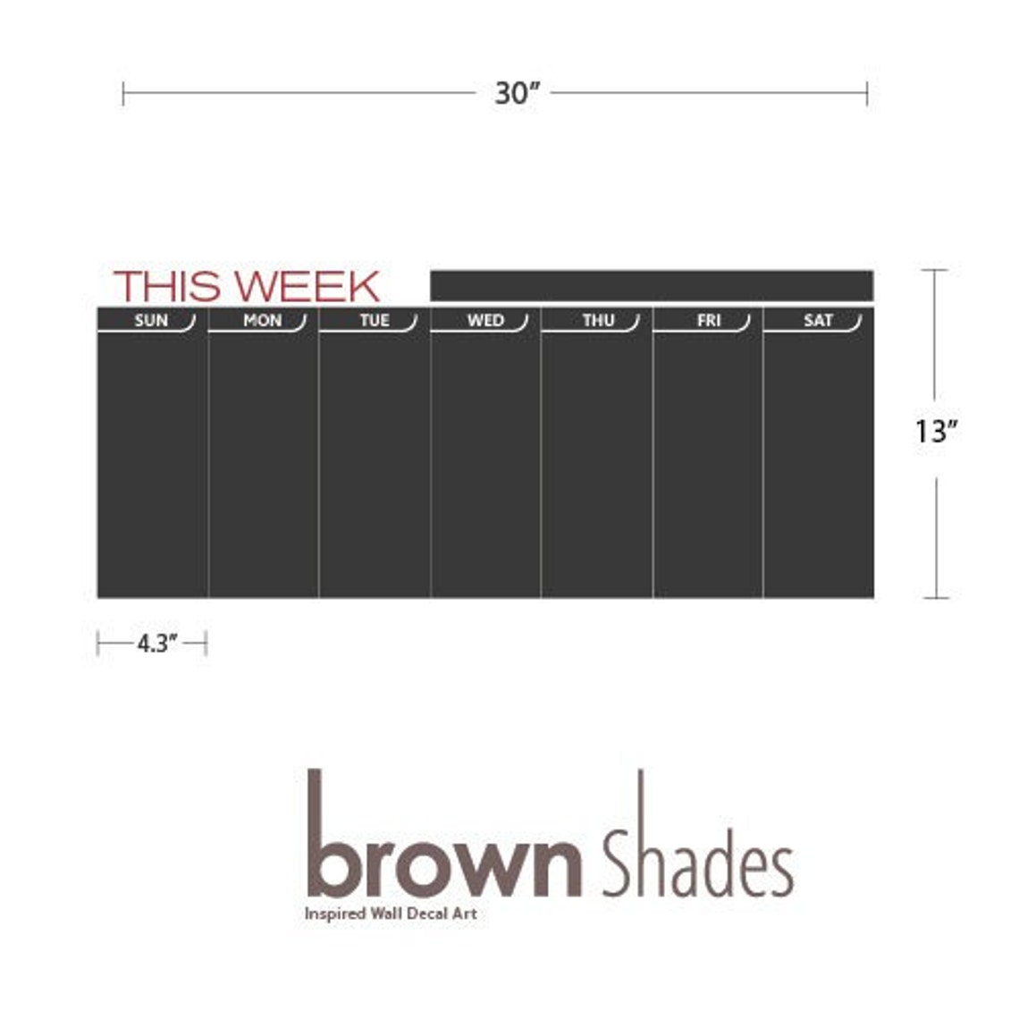 Chalkboard Weekly Planner Wall Chalkboard Decal. Etsy