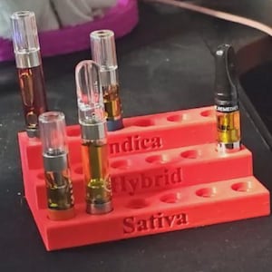 Soporte para cartuchos 510: organizador vertical para cartuchos 510, fácil de llenar y almacenar. Impresión 3D, propiedad de veteranos, fabricado en EE. UU.