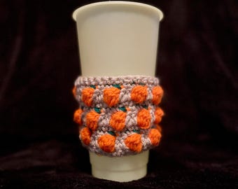 Crochet Coffee Pumpkin Sweater Sleeve