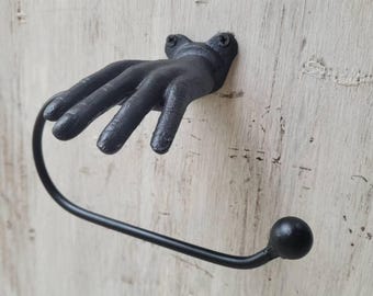 Unique Iron Hand Toilet Paper Holder