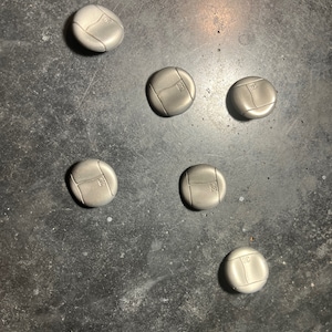 One Vintage Y2K collection futuristic CHANEL buttons silver buttons Circa 1990&#39;s