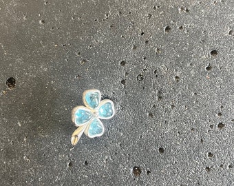 One Vintage GRISPOIX CHANEL hand poured Four Leaf Clover Icon button Circa 1990's