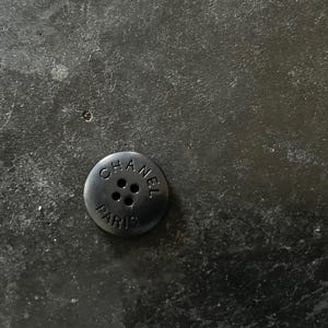 One Vintage CHANEL button shiny resin CHANEL featured on buttons Circa 1990&#39;s