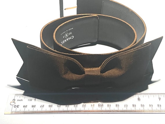 Circa 1995 Vintage CHANEL grosgrain belt - Circa 1995