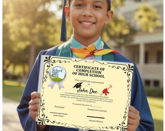 Custom High School Graduation Certificate