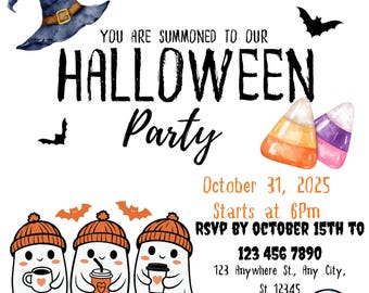 Custom Halloween Party Invitation