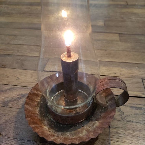 Dunkle Patina Kupfer Wiederbefüllbare Kerze mit Fiberglas Docht - 10x10 cm (Nur Kerze!)