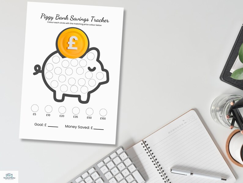 Piggy Bank Savings Tracker: Printable Money Saving Challenge (digital ...