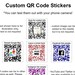 Custom QR Code Stickers - QR Code Logo Stickers - QR Code Map Stickers ...