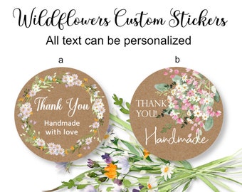 Custom Thank You Stickers, Custom Circle Sticker, Custom Jar Label Set