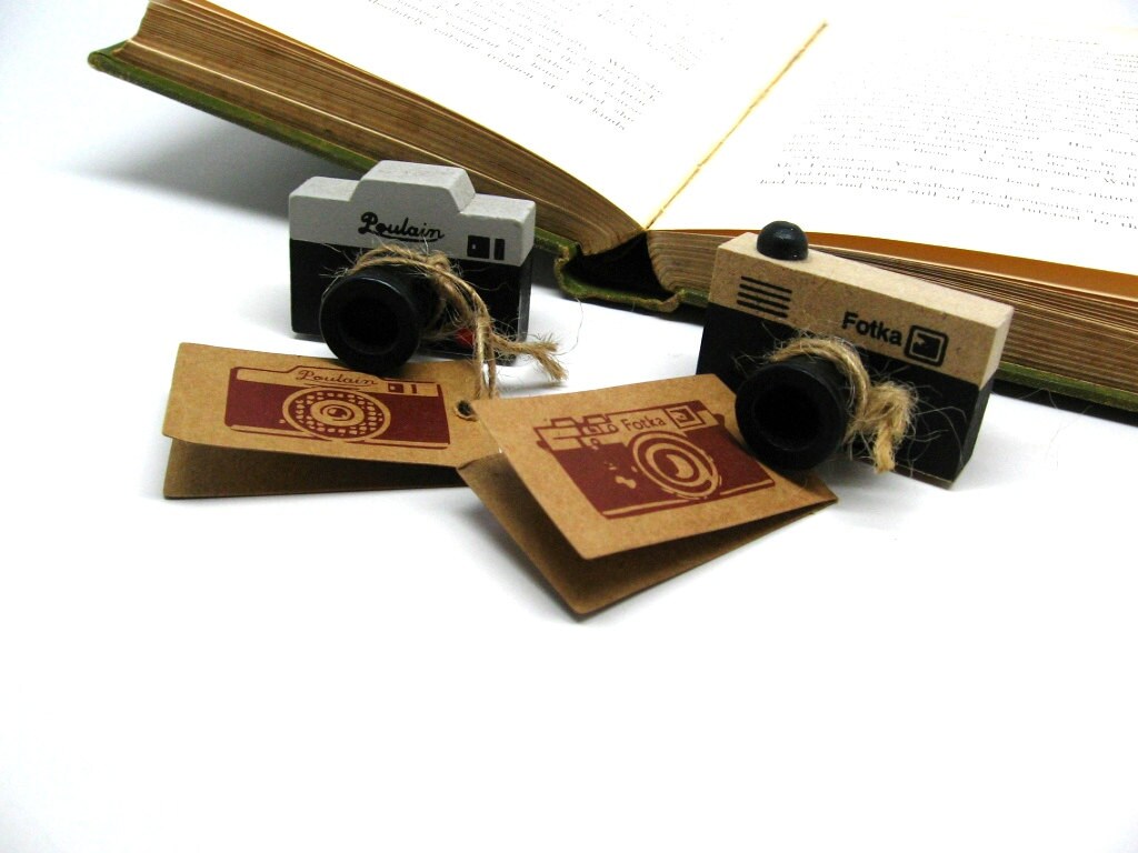 Vintage Style Camera Stamp - Scrapbook Stamps - Journal Stamps Set of…