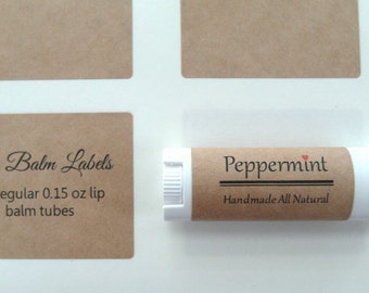 Kundenspezifisches Kraft-Lippenbalsam-Label, Kraft-Etiketten-Set von 105