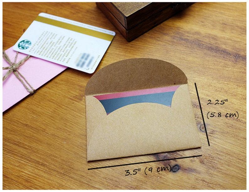 Mini Kraft Envelopes, Kraft Envelope, Business Card Holder, Gift Card Holder Set of 25 image 2