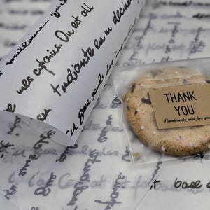 Food Wrap - French Cafe Greaseproof Paper - Food Wrapping Paper - Food Packaging - Soap Paper Set of 10
