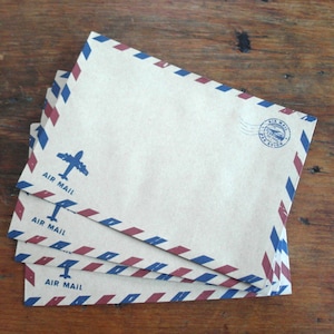 Airmail Envelopes Vintage Style Envelopes Kraft Envelopes Air Mail Envelopes Set of 20 image 2