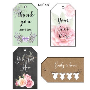 Custom Gift Tags - Custom Product Tags - Custom Favor Tags - Personalized Gift Tags, Set of 24