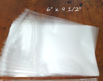 50 Self Sealing Cello Bags, Self Seal Bags, Resealable Cello Bags  6" x 9.5"