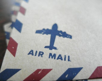 Airmail Envelopes - Vintage Style Envelopes - Kraft Envelopes - Air Mail Envelopes Set of 20