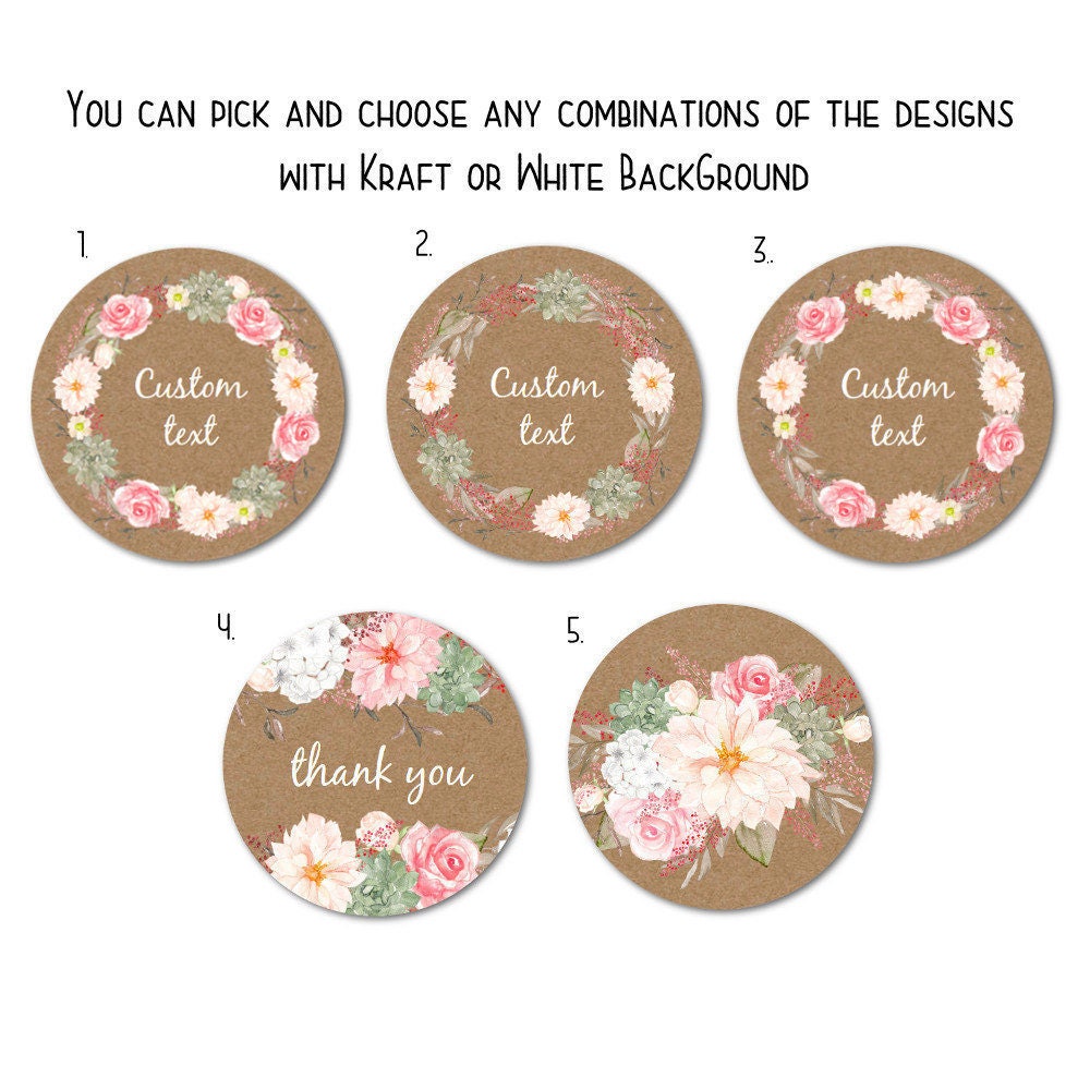 Custom Round Stickers - Favor Stickers - Handmade Stickers - Custom S…
