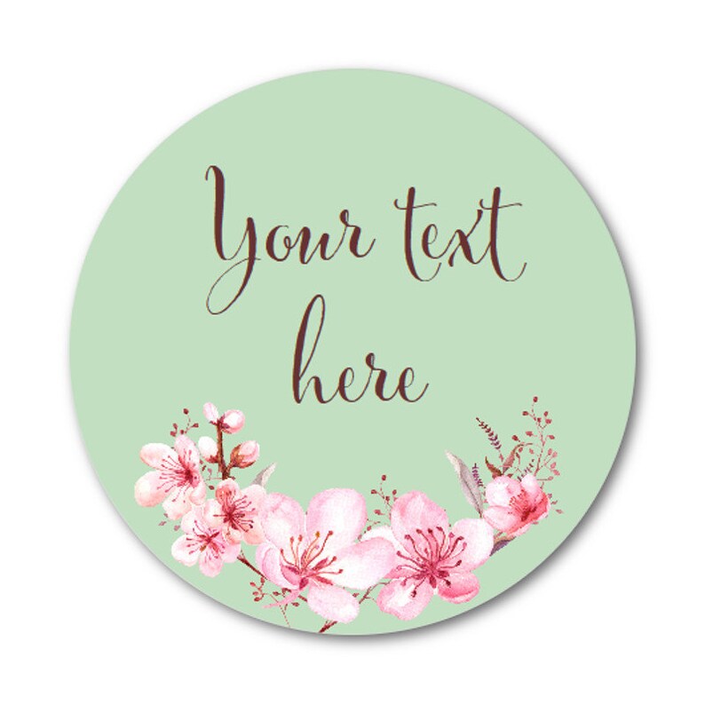 Custom Stickers Wedding Labels Product Labels Plum Blossom Etsy
