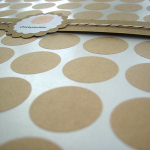 3 Inch Kreis Sticker, runde Kraft Sticker - 63er Set